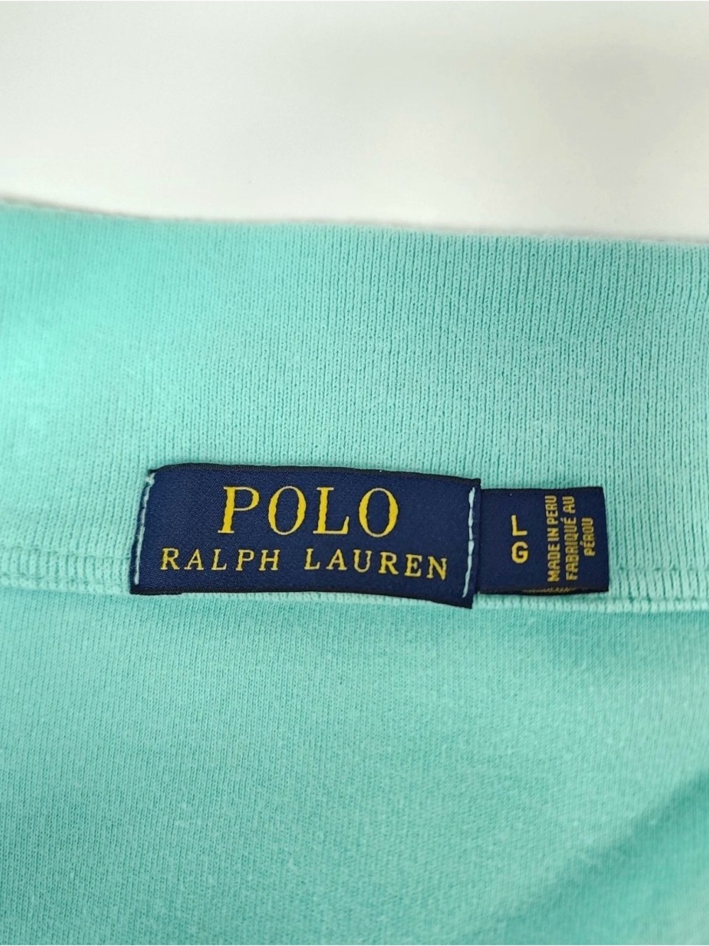 Ralph Lauren Aqua 1/4 Zip Pullover with Blue Polo Logo - Picture 4 of 9